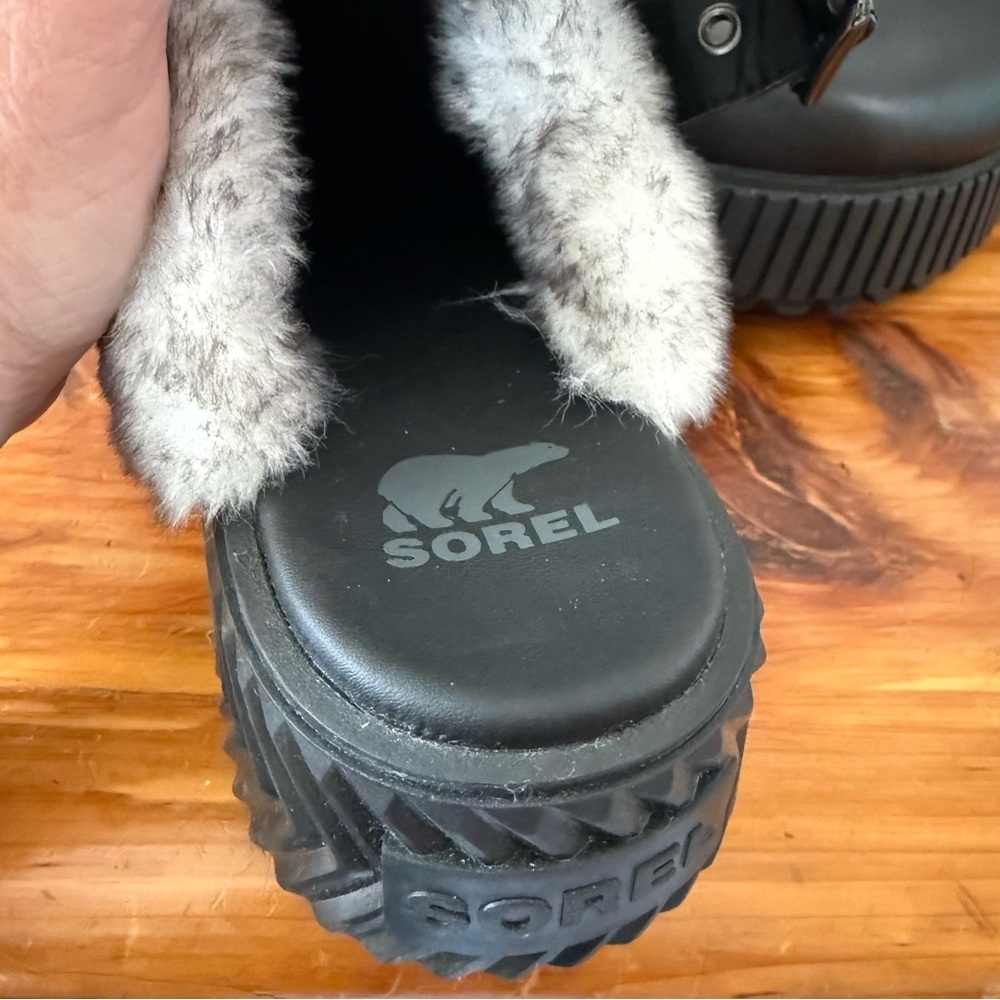 Sorel Ona Ave Slingback Black Mules - Picture 8 of 9